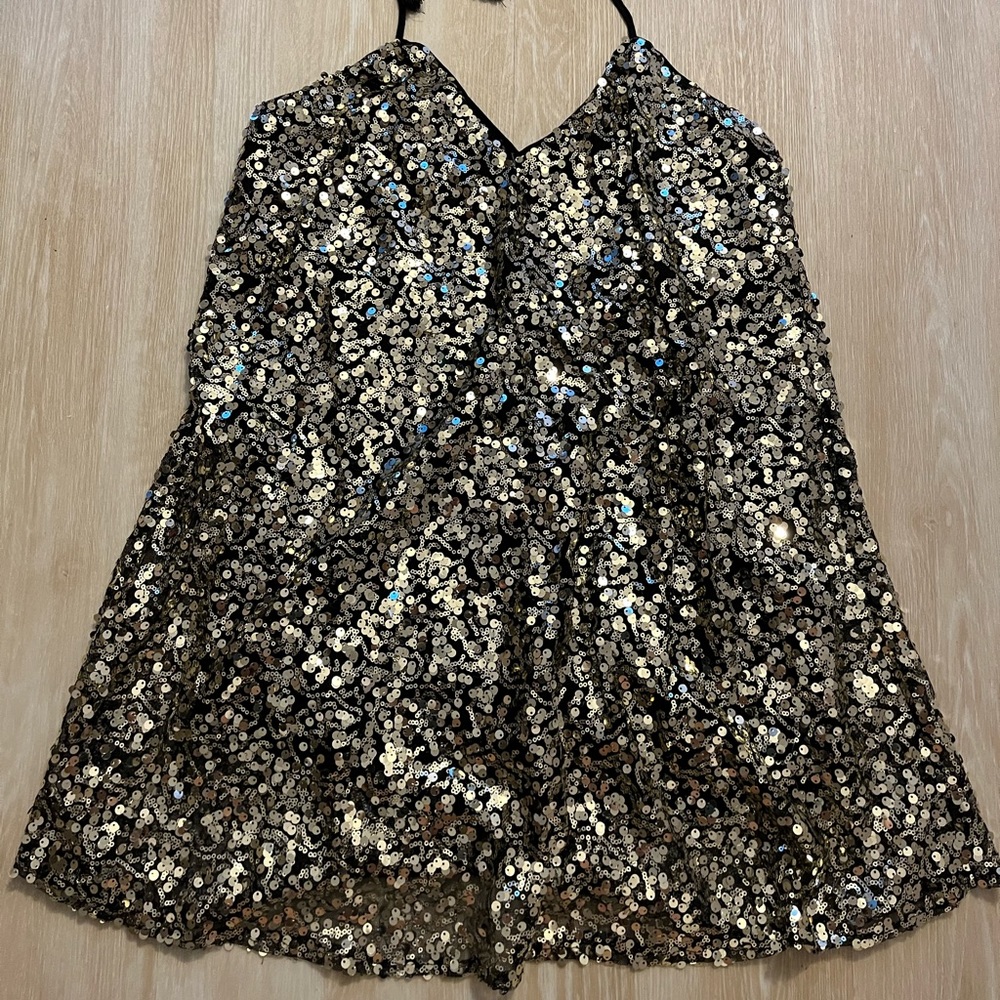 Gold Sequin Dress